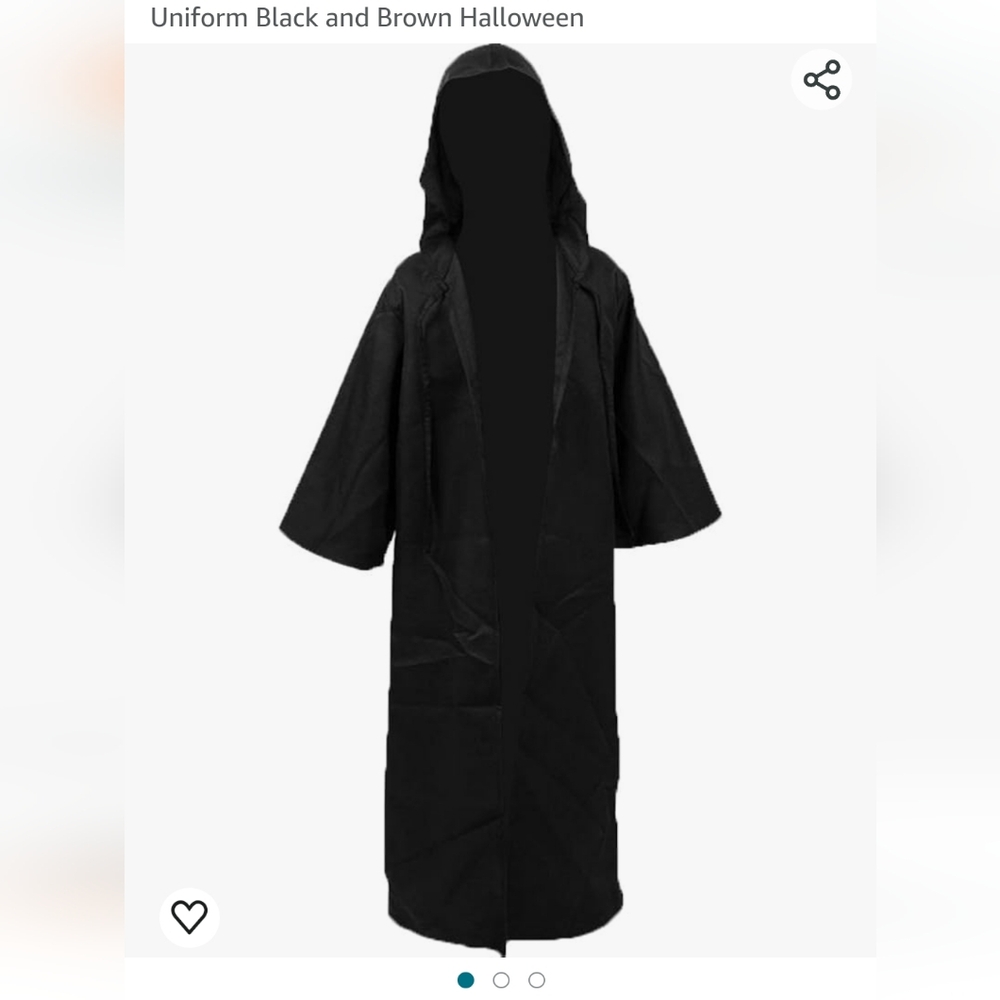 Black Cape size Large New perfect for so many Halloween costumes wide sleves